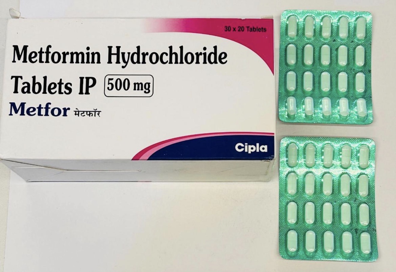 Metformin 500mg (pack of 20 tablets)